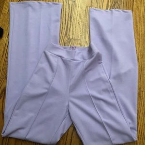FASHION NOVA LAVENDER HIGH WAISTED FLARE PANTS